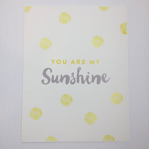 Set of 4 Prints You Are My Sunshine 8X10" Artwork Yellow Gray Home Wall Decor - Picture 2 of 5
